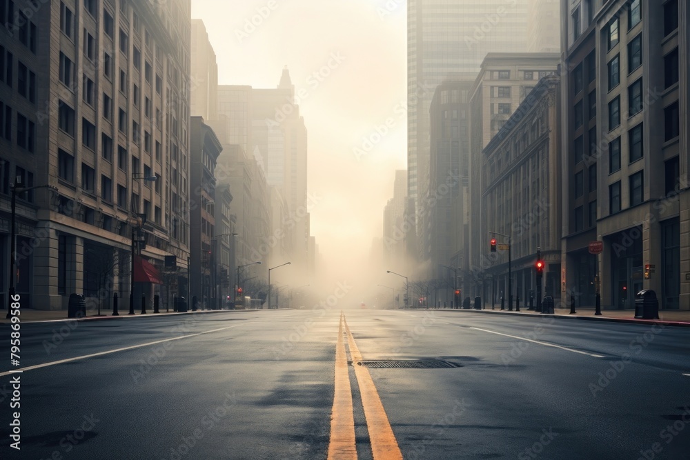 Fototapeta premium City street architecture cityscape outdoors.