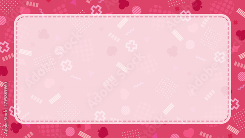 かわいいトランプのスート柄のフレーム・カードテンプレート