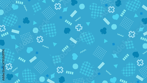 ランダムなトランプのスート柄の背景