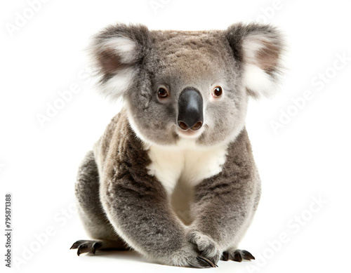 Koala , vier ,beinen, isoliert auf weißen Hintergrund, Freisteller