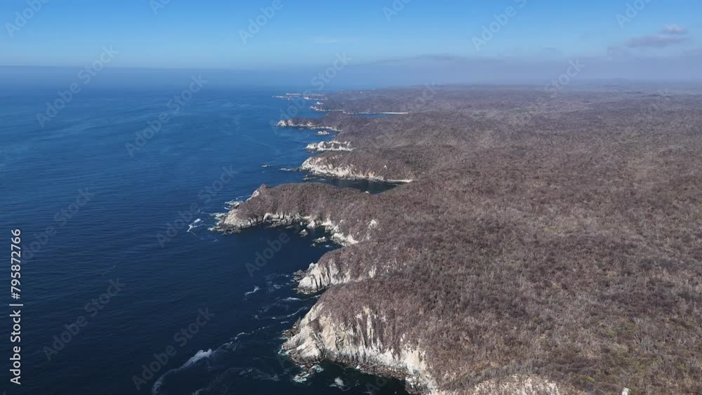 Aerial views of the bays of Huatulco National Park in the Mexican Pacific, Oaxaca Aerial views of the bays of Huatulco National Park in the Mexican Pacific, Oaxaca