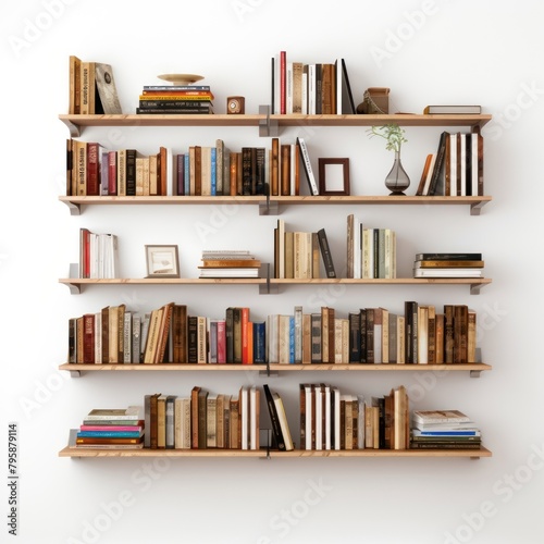 Photo of book shelf bookshelf furniture bookcase.