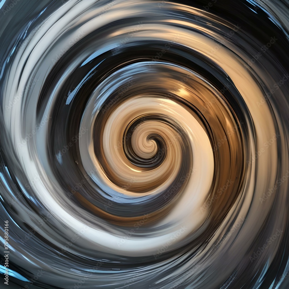 A digital representation of a whirlpool in motion, swirling and spiraling with energy and dynamism, creating a sense of movement and power1