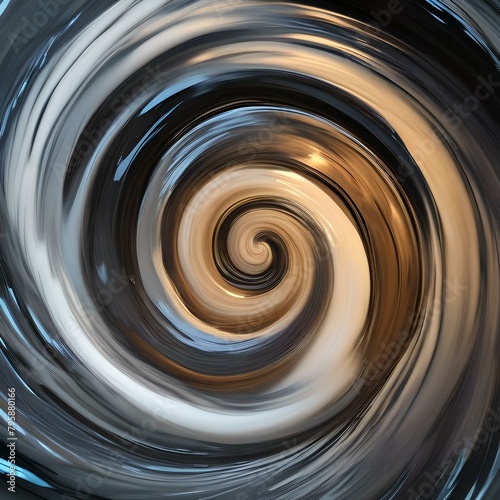 A digital representation of a whirlpool in motion, swirling and spiraling with energy and dynamism, creating a sense of movement and power1