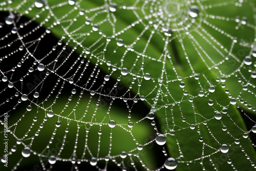 spider web with dew drops © Nature creative