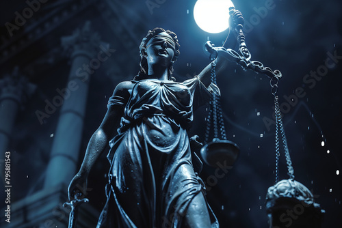 lady justice statue,dim lights,cinematic