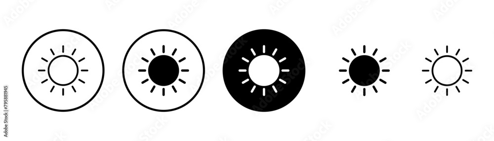 Sun icon vector isolated on white background. Sun vector icon Sun icon vector isolated on white background. Sun vector icon