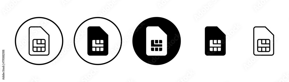 Sim card icon vector isolated on white background. Mobile slot icon. Mobile cellular phone sim card chip. Sim card icon vector isolated on white background. Mobile slot icon. Mobile cellular phone sim card chip.