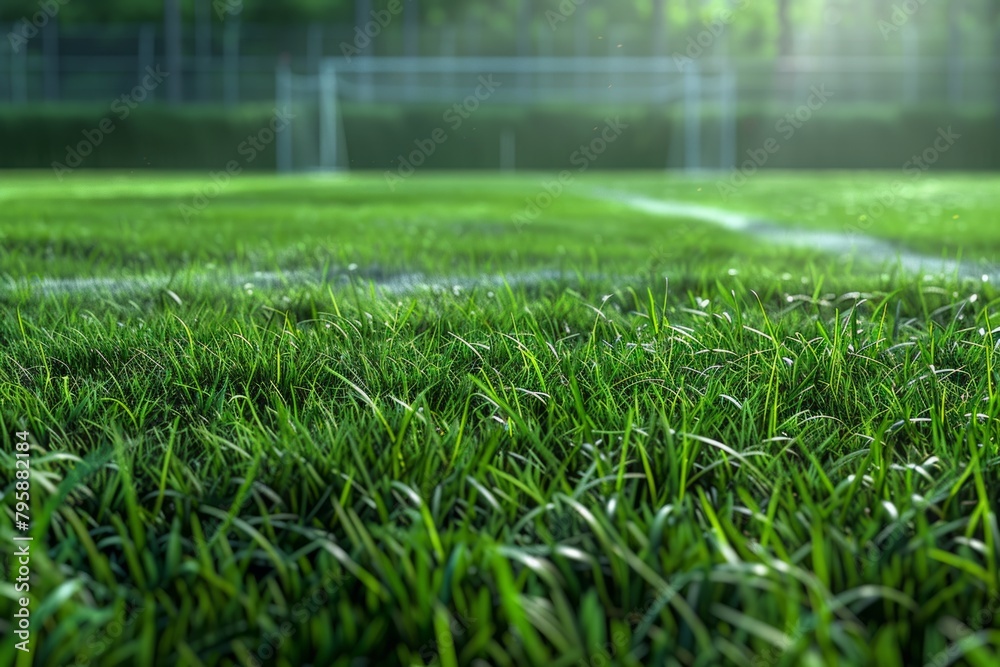 Field of Dreams: A Green Grassy Soccer Field, Alive with the Energy of Players in the Distance.