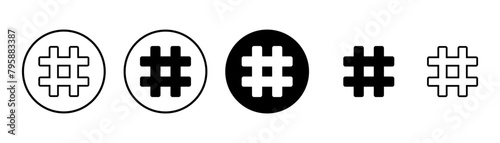 Hashtag icon vector isolated on white background. hashtag vector icon