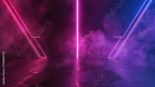 The background versus is neon colored. Concept For Battle, Confrontation Or Fight