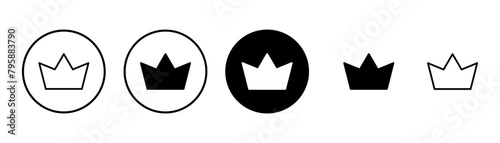 Crown Icon vector isolated on white background. Crown symbol. Crown vector icon