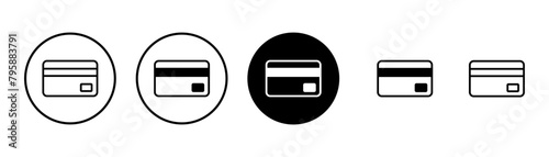 Credit card icon vector isolated on white background. Credit card payment icon vector