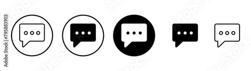 Chat icon vector isolated on white background. Chat vector icon. Speech bubble. message. contact us
