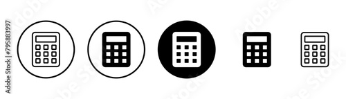 Calculator icon vector isolated on white background. Calculator vector icon. Accounting icon