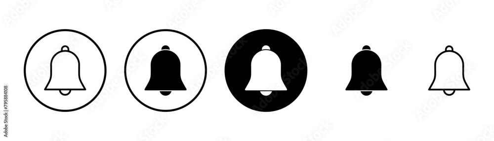 Bell Icon vector isolated on white background. Notification symbol. Bell vector icon Bell Icon vector isolated on white background. Notification symbol. Bell vector icon
