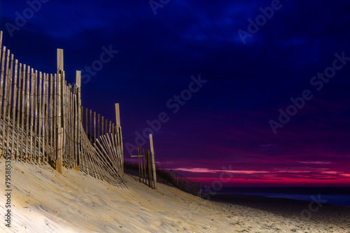 Beach Fence in early Morning