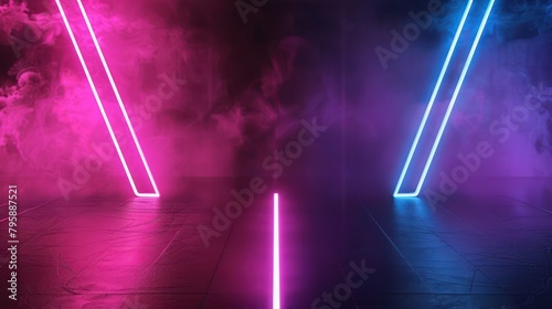 The background versus is neon colored. Concept For Battle, Confrontation Or Fight photo