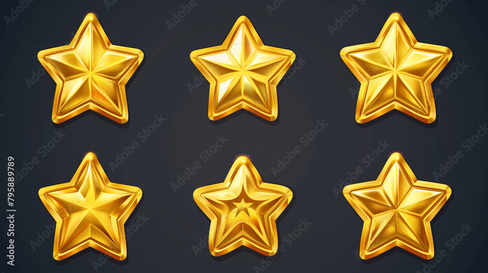Golden Star on dark background, Illustration. Golden Star on dark background, Illustration.