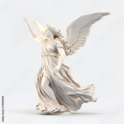 Marble angel sculpture archangel figurine wedding.