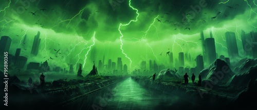 Vibrant show poster with a neon green to black gradient, indicating the electric, highenergy drama and unexpected twists photo