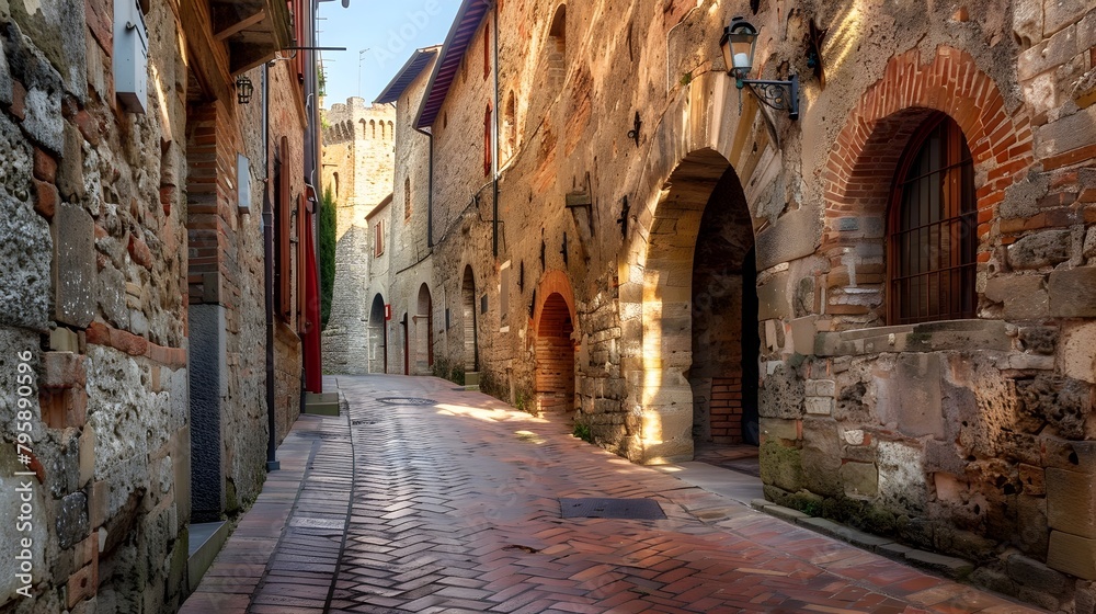 San Gimignanos Medieval Grandeur A Tuscan Village Glowing at Dusk