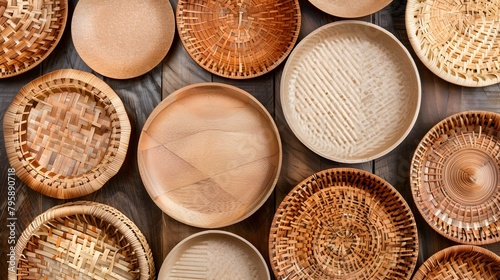 EcoFriendly Disposable Plates A Sustainable Dining Solution with Charming Fiber Pattern
