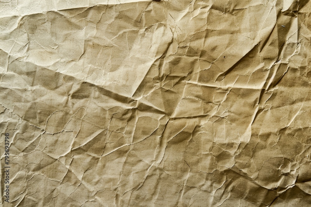 A paper with a lot of wrinkles and creases A paper with a lot of wrinkles and creases