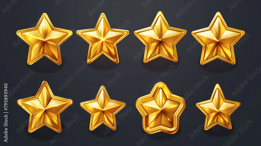 Golden Star on dark background, Illustration. Golden Star on dark background, Illustration.