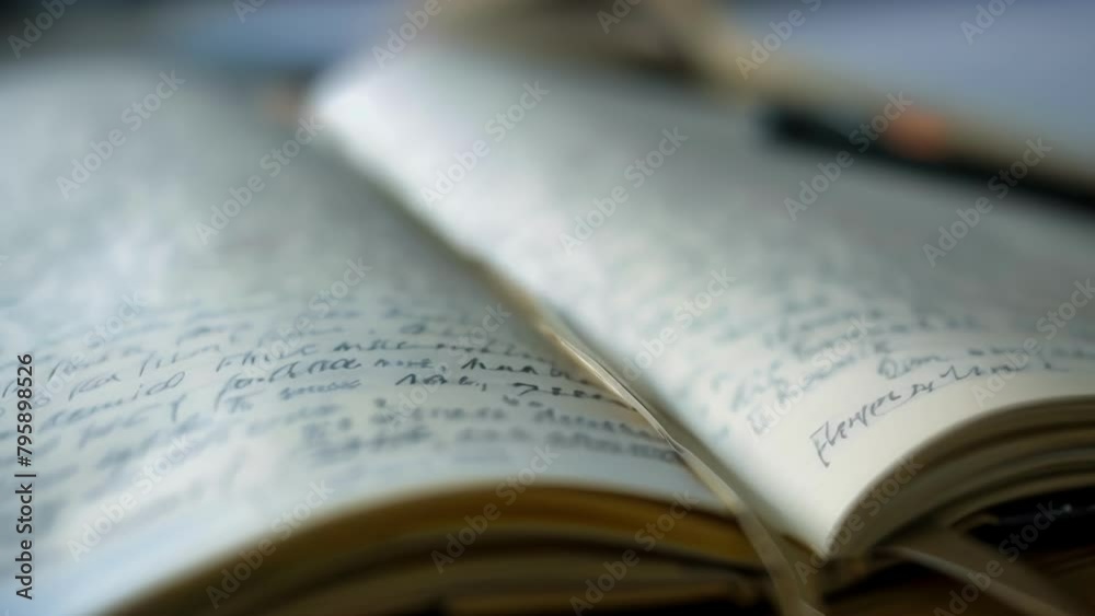 Closeup of a thes notebook filled with handwritten notes on different types of treatment techniques including cognitive behavioral therapy and mindfulness practices. . Closeup of a thes notebook filled with handwritten notes on different types of treatment techniques including cognitive behavioral therapy and mindfulness practices. .