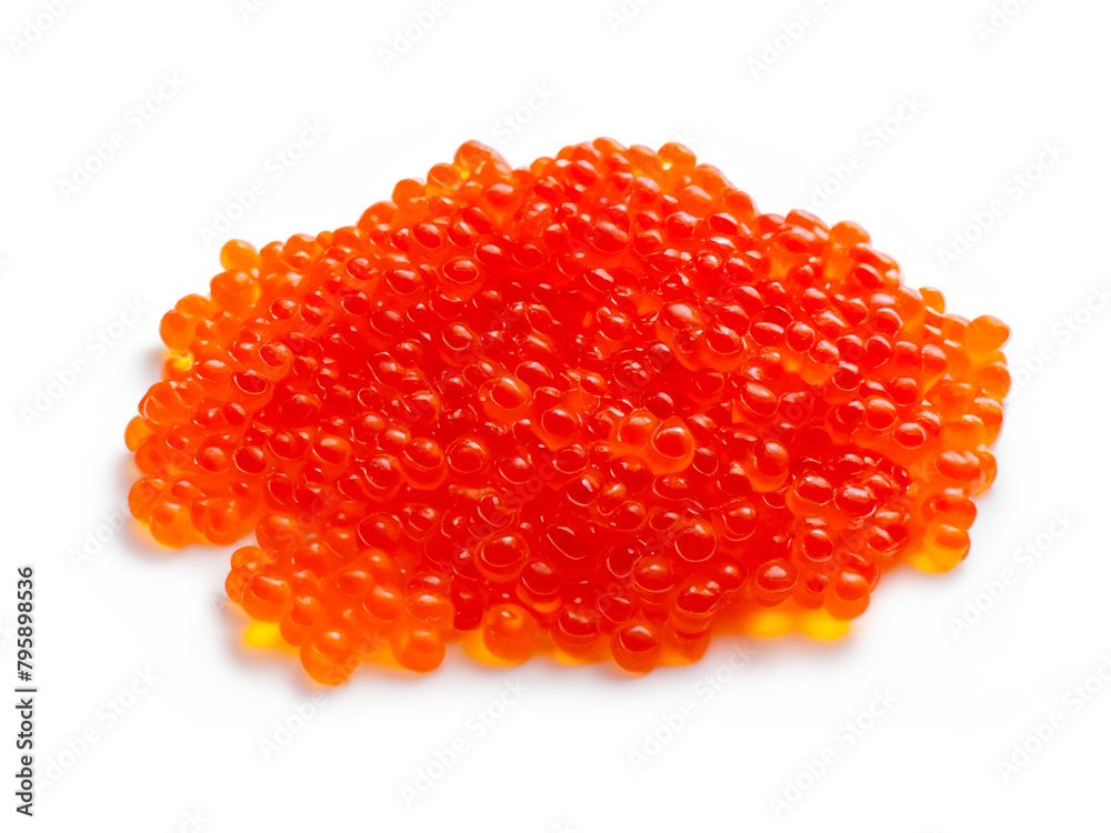 orange caviar isolated on white background orange caviar isolated on white background
