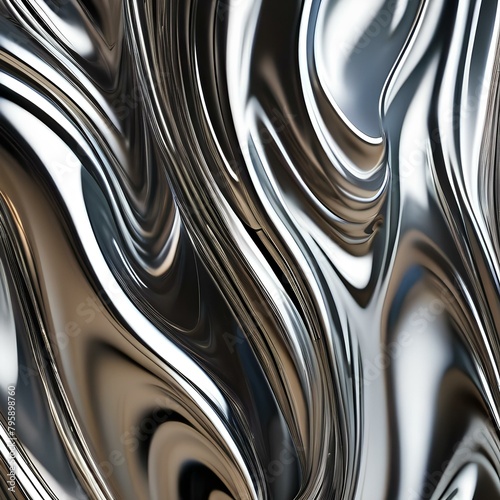 Sleek, metallic surfaces bending and flexing in a choreographed dance of motion3