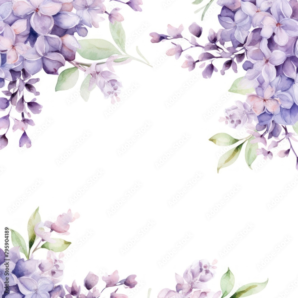 Lilac border backgrounds blossom flower.