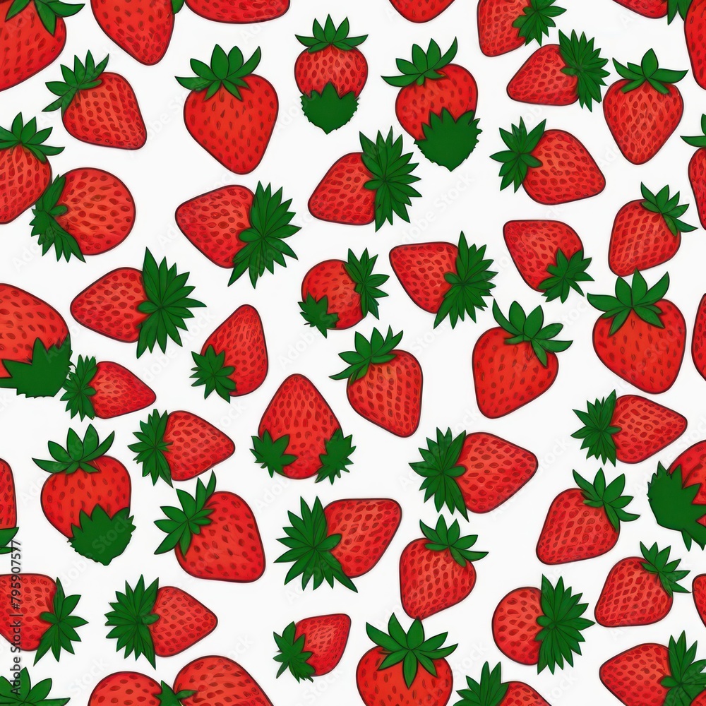 Strawberry pattern background vector illustration style Strawberry pattern background vector illustration style