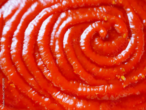 close up view of tomato soup © mansum008