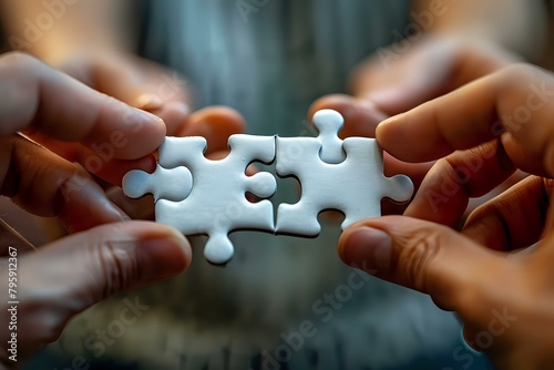 The Satisfaction of Connection: Hands Joining Puzzle Pieces