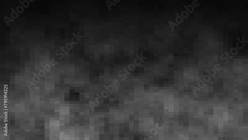 pixel art smoke on black, dynamic fog rising wall, endless smoke overlay, steam motion design, gas particles photo