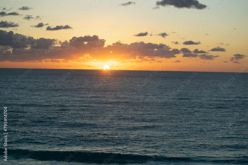 sunset in the sea