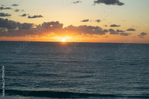 sunset in the sea