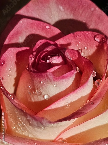 red rose with water drops