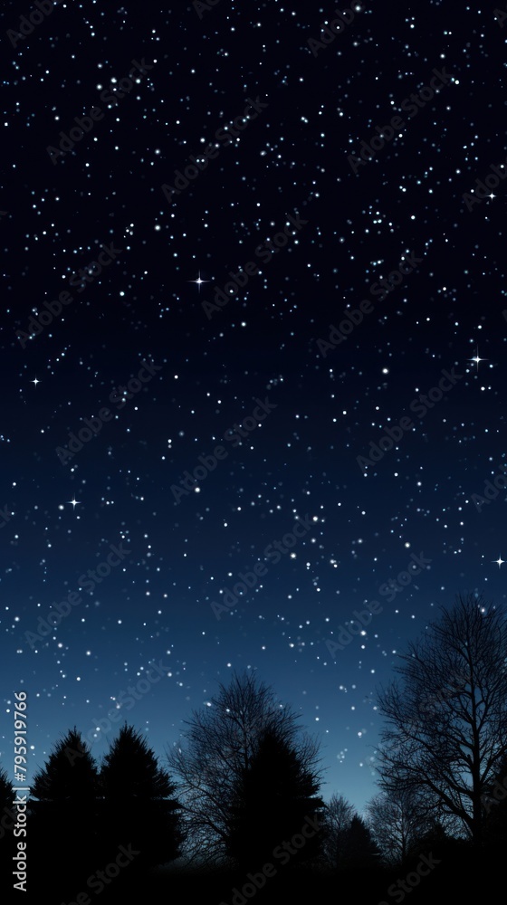 Naklejka premium Starry night sky outdoors nature starry sky.