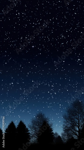 Starry night sky outdoors nature starry sky. © Rawpixel.com