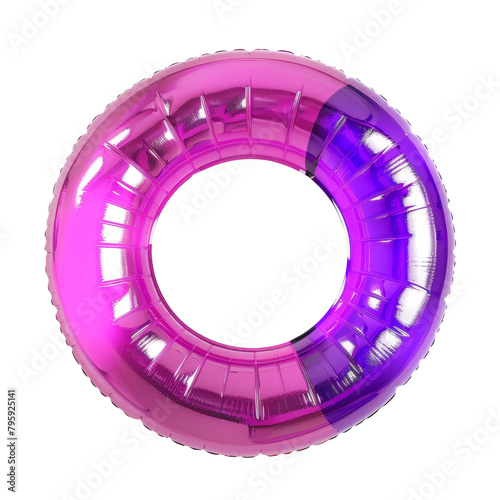 Pink Inflatable Pool Ring Isolated