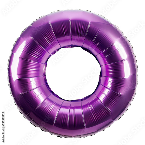 Purple Foil Number Zero Balloon