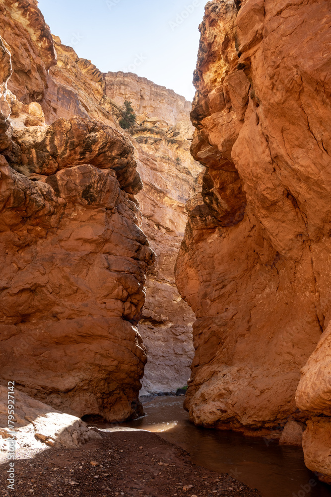 Sulphur Creek Passes Between Two Rock Walls That Look Like Faces