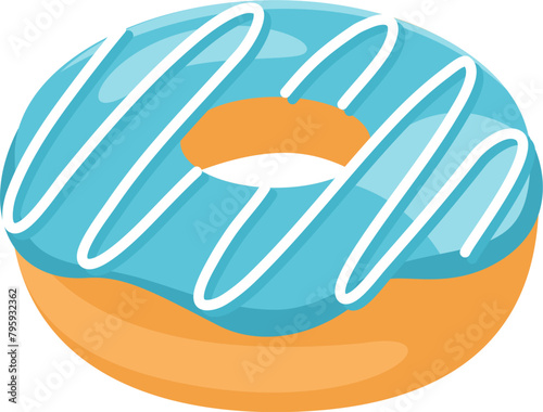 Donuts with glaze. Sweet doughnuts.  Donut with Sprinkles Doughnut Vector and Art clip Design. Cartoon donuts with different toppings, delicious sweet desserts. 