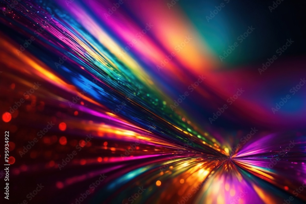 Iridescent rainbow glitter sheen, abstract pattern wallpaper background texture