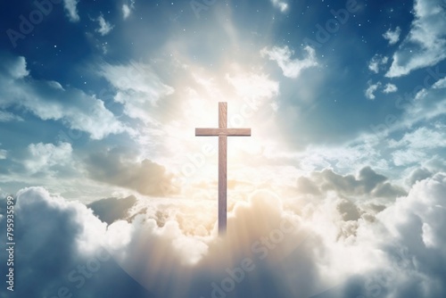 Christian cross sunlight outdoors symbol. © Rawpixel.com