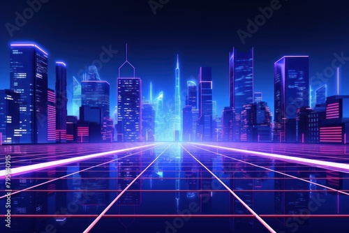 Light architecture cityscape neon