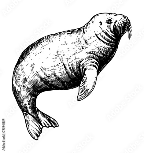 seal engraving black and white outline